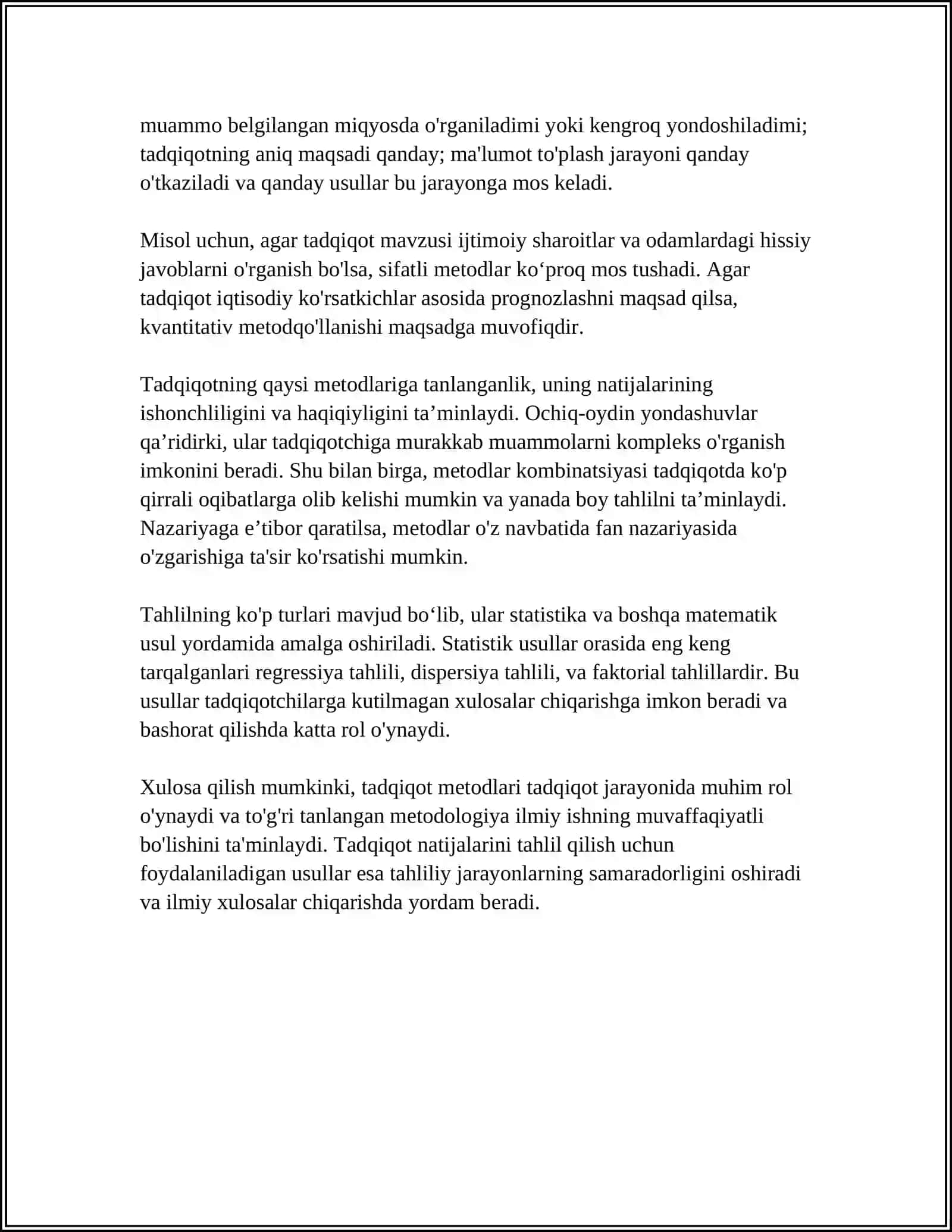 TADQIQOT METODI VA METODOLOGIYASI 4