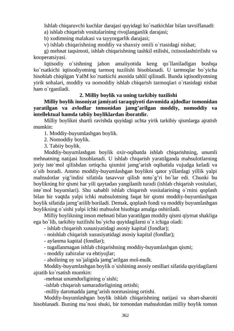 IQTISODIY O`sish, milliy boYlik. IQTISODIY MUTANOSIBLIK VA IQTISODIyotning SIKLLILIGI 4