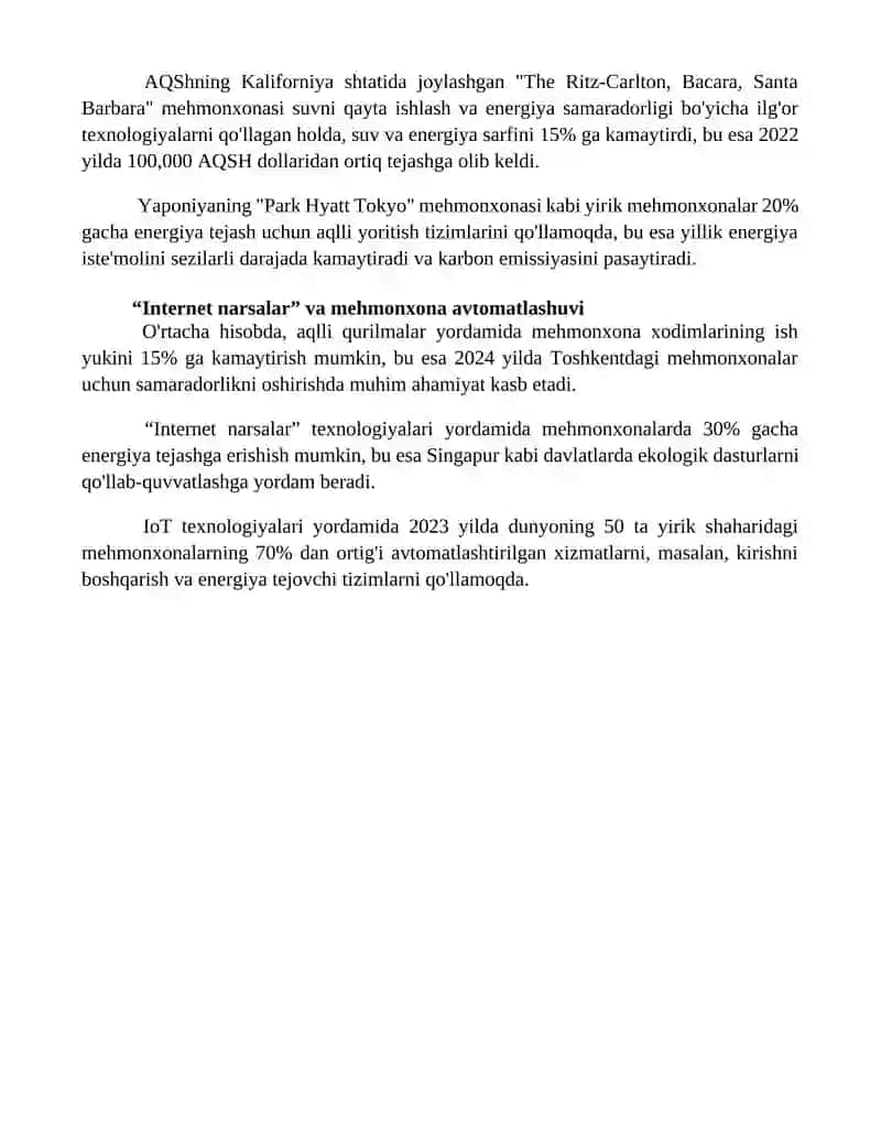 Mehmonxona biznesida texnologik innovatsiyalar 4