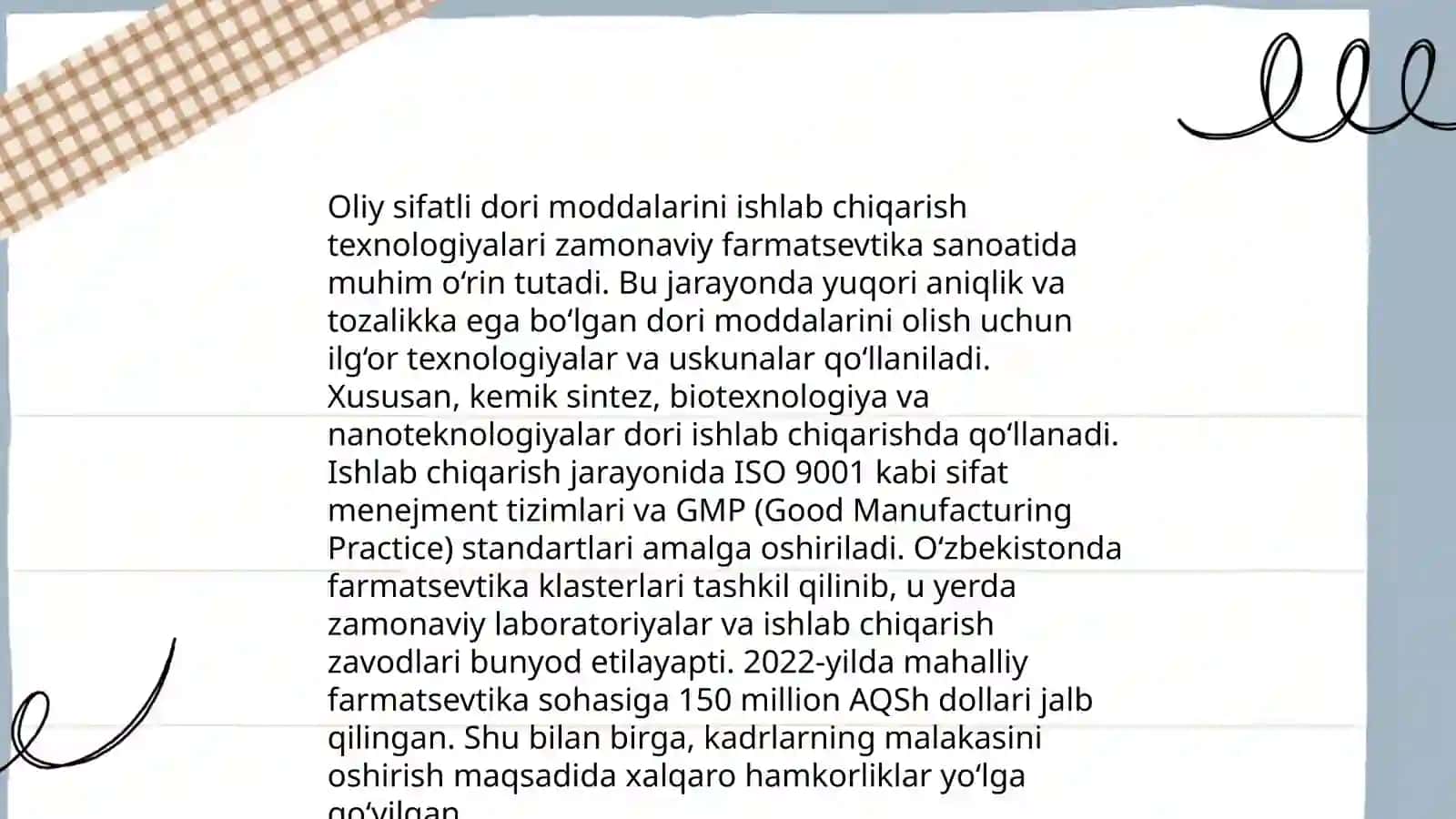 Yangi dori moddalarini ishlab chiqarish texnologiyalari 4