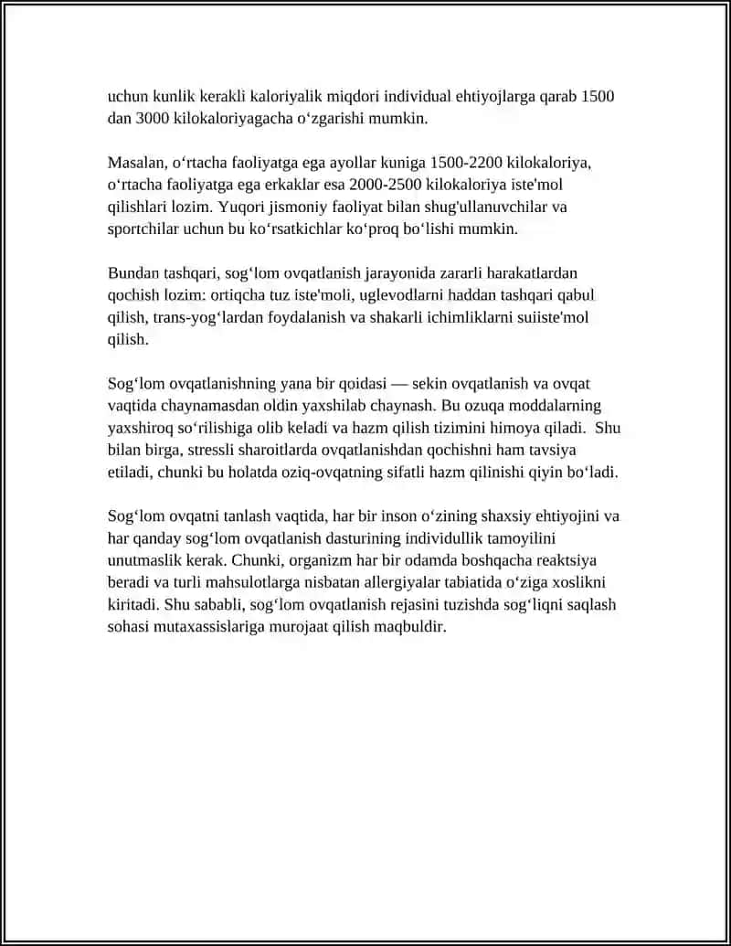 Sog‘lom ovqatlanish va nutriciya 4