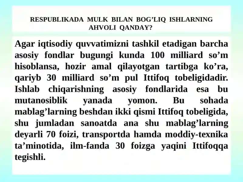 MULKCHILIKSHAKLLARI O’ZGARISHINING YO’LLARI VA USULLARI 4