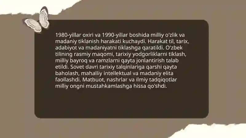 Mustaqillikka erishish arafasida O'zbekistonda ijtimoiy-siyosiy jarayonlar 4