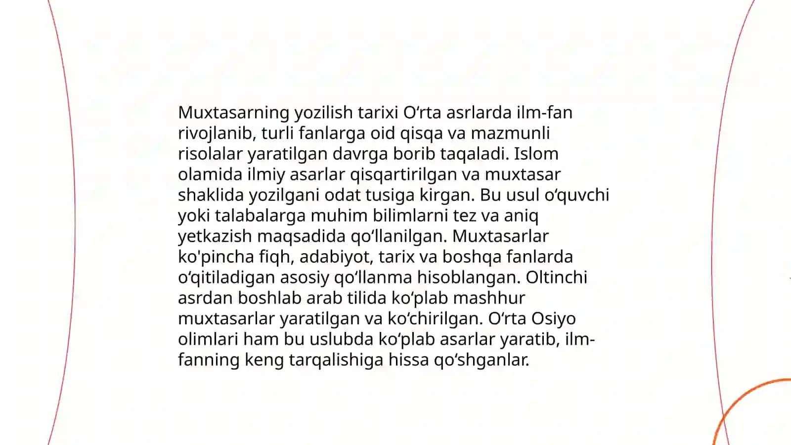 Muxtasar asarini o'qib o'rganish 4