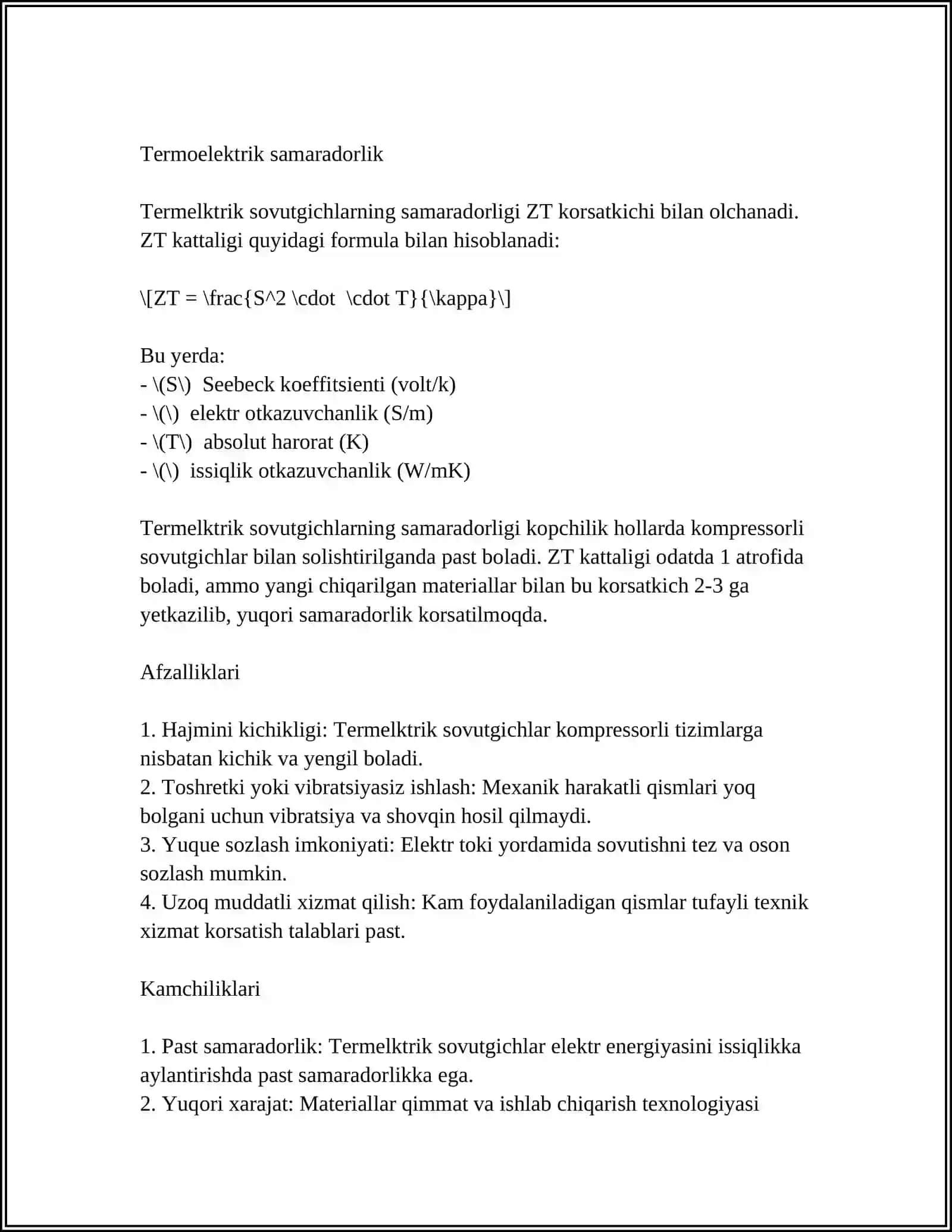 TERMOELEKTRIK SOVUTGICHLARNI ISHLASH PRINSIPI 4