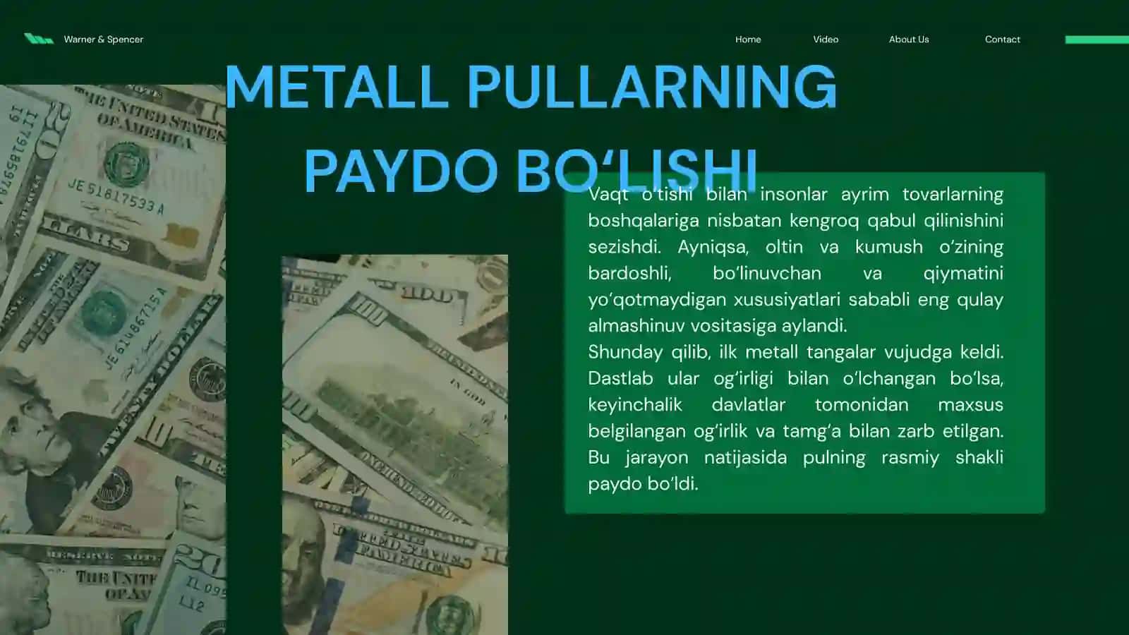 Pulning Vujudga Kelishi, Mohiyati Va Vazifalari 4