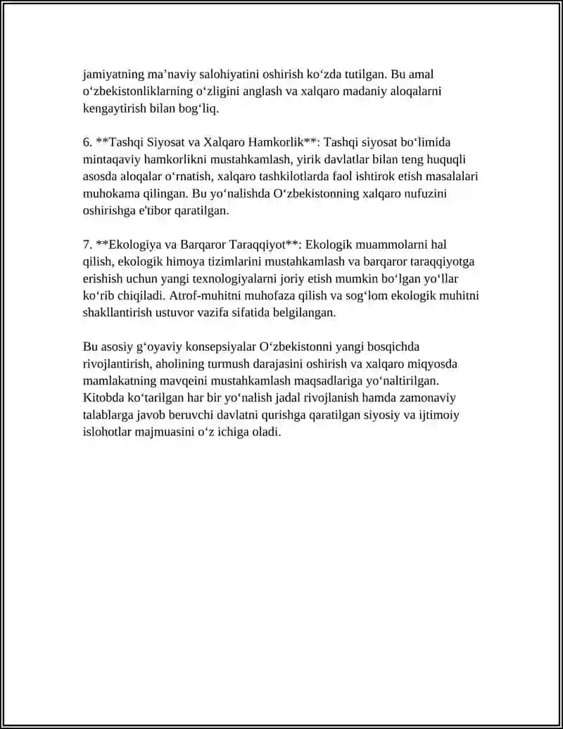 SHU.MIRZIYOEV "YANGI OʻZBEKISTON STRATEGIYASI" KITOBI 4