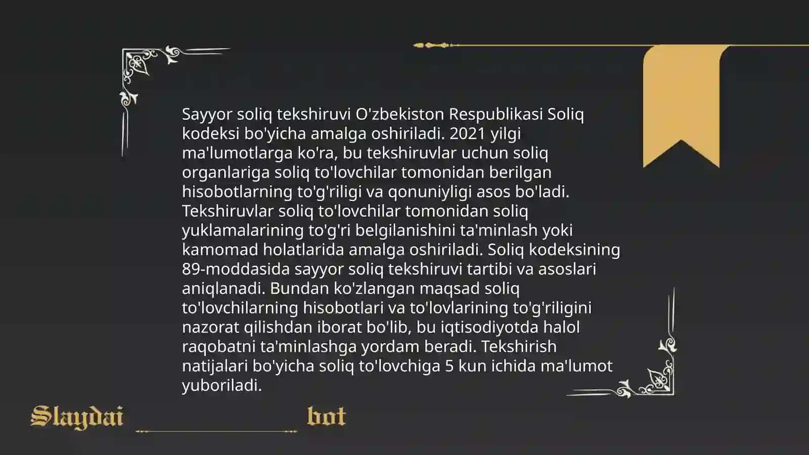Sayyor soliq tekshiruvi 4