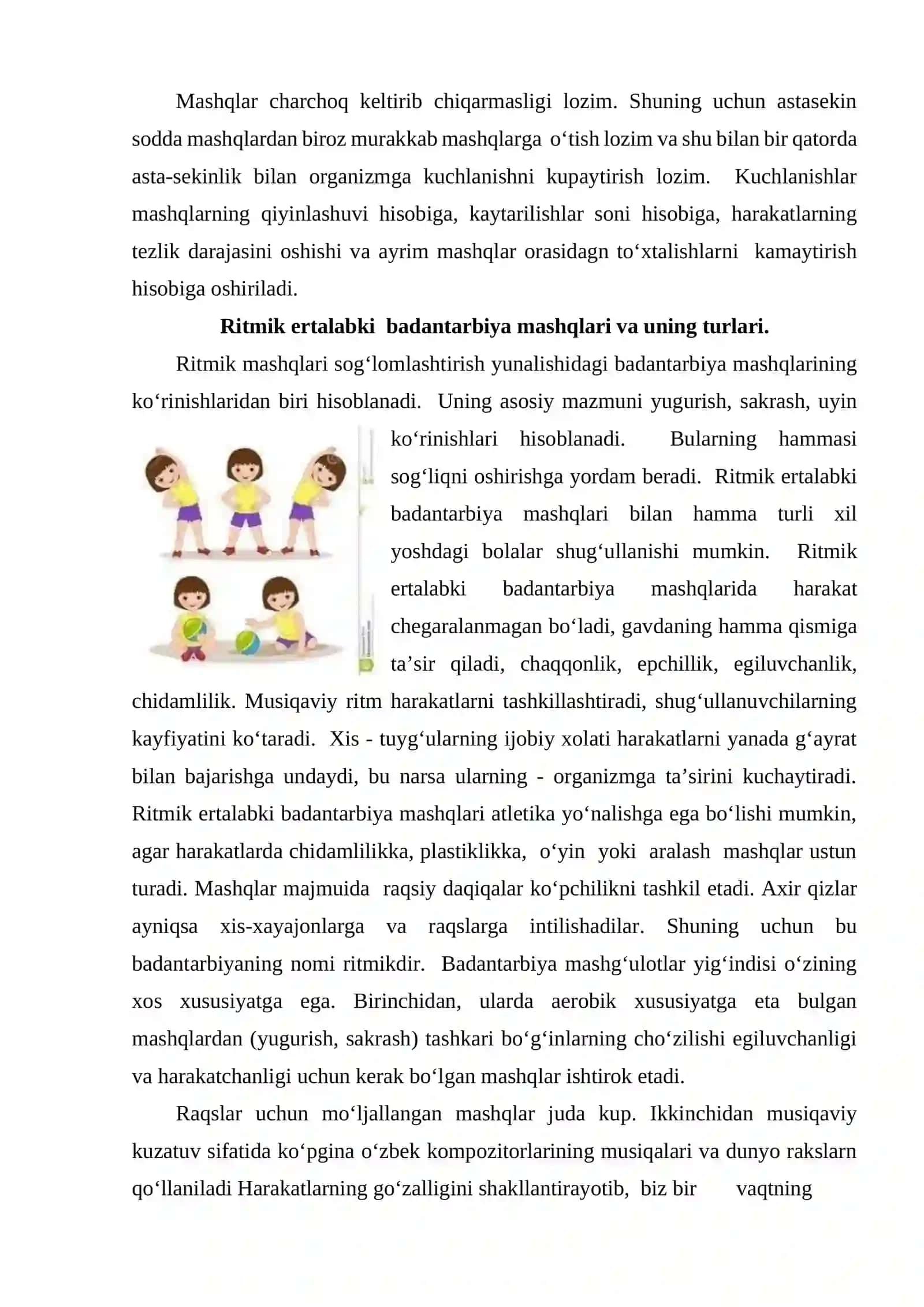 Bolalarning kundalik hayotida jismoniy tarbiya bo‘yicha ishlarni tashkil etish 4