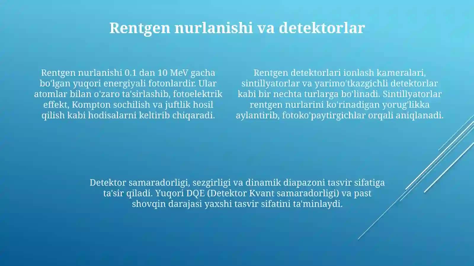 Kompyuter tomografiyasi va uni ishlashining fizik asoslari 4