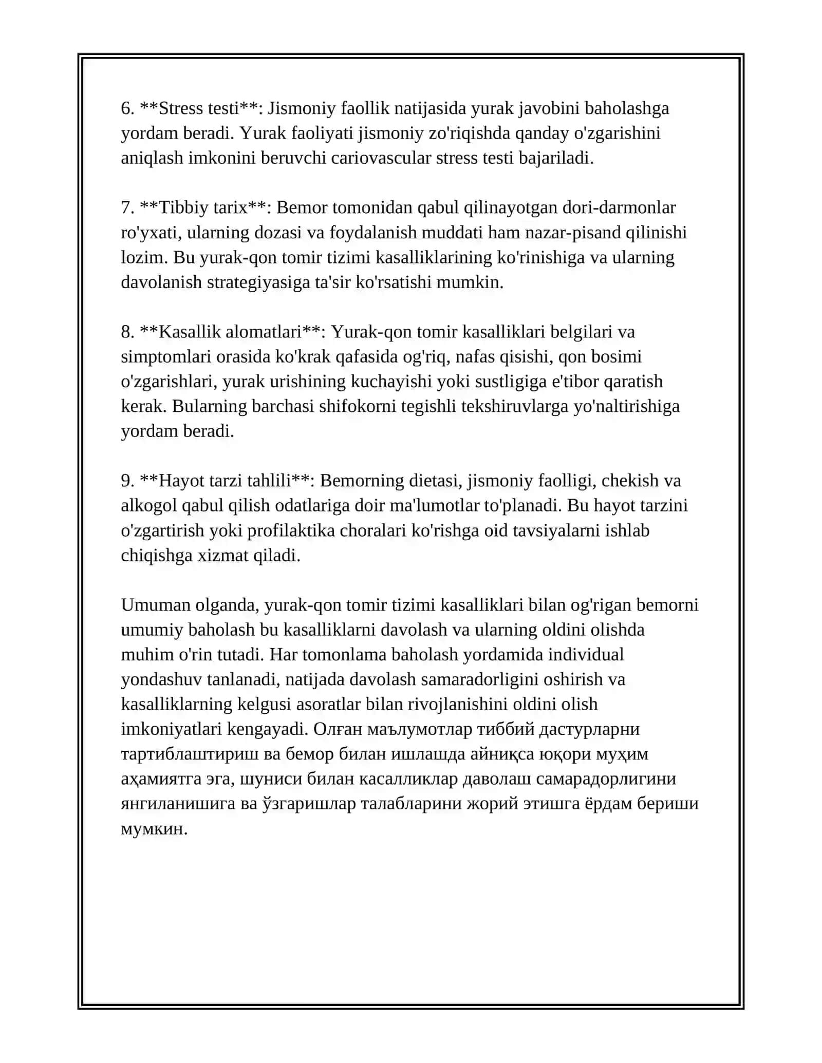 YURAK QON TOMIR TIZIMI KASALLIKLARIDA HAMSHIRALIK ISHINI TASHKILLASHTIRISH 4