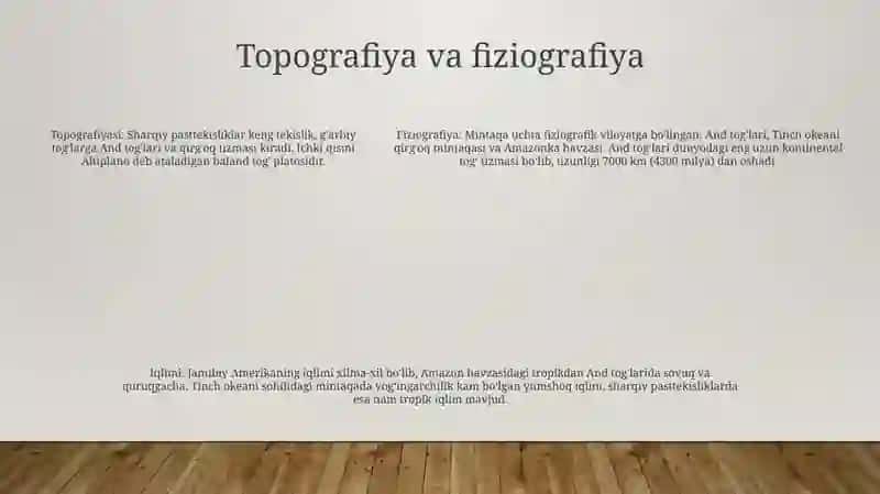 Janubiy Amerikaning Iqlim Hosil Qiluvchi Omillari 4
