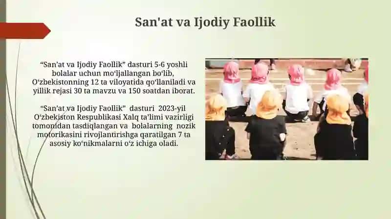Davlat Maktabgacha Ta'lim Talablarining Maqsadi 4