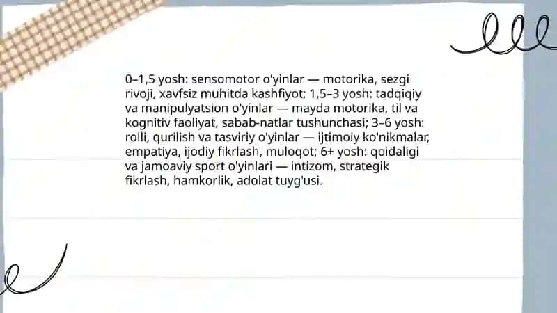 O'yin.Bolalarni rivojlantirish va tarbiyalash metodikasi 4