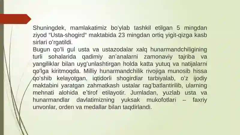 Xalqaro hunarmandchilik festivali – xalqlar madaniyatini bogʻlovchi muhim koʻprik. 4