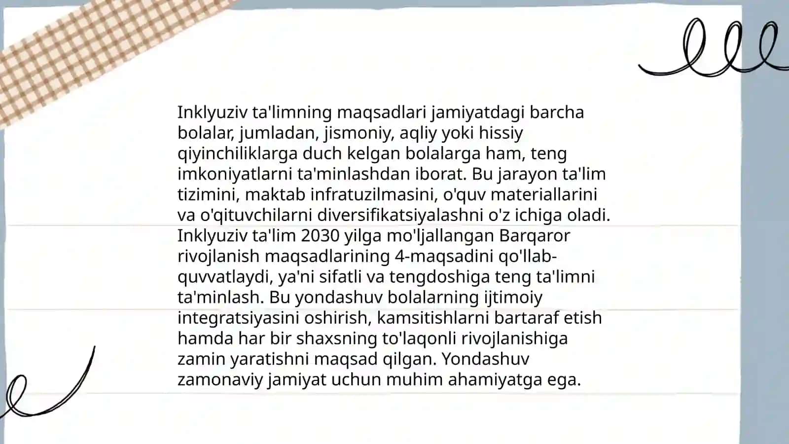 Inkulyiziv taʼlimga jalb qilish bosqichlari 4