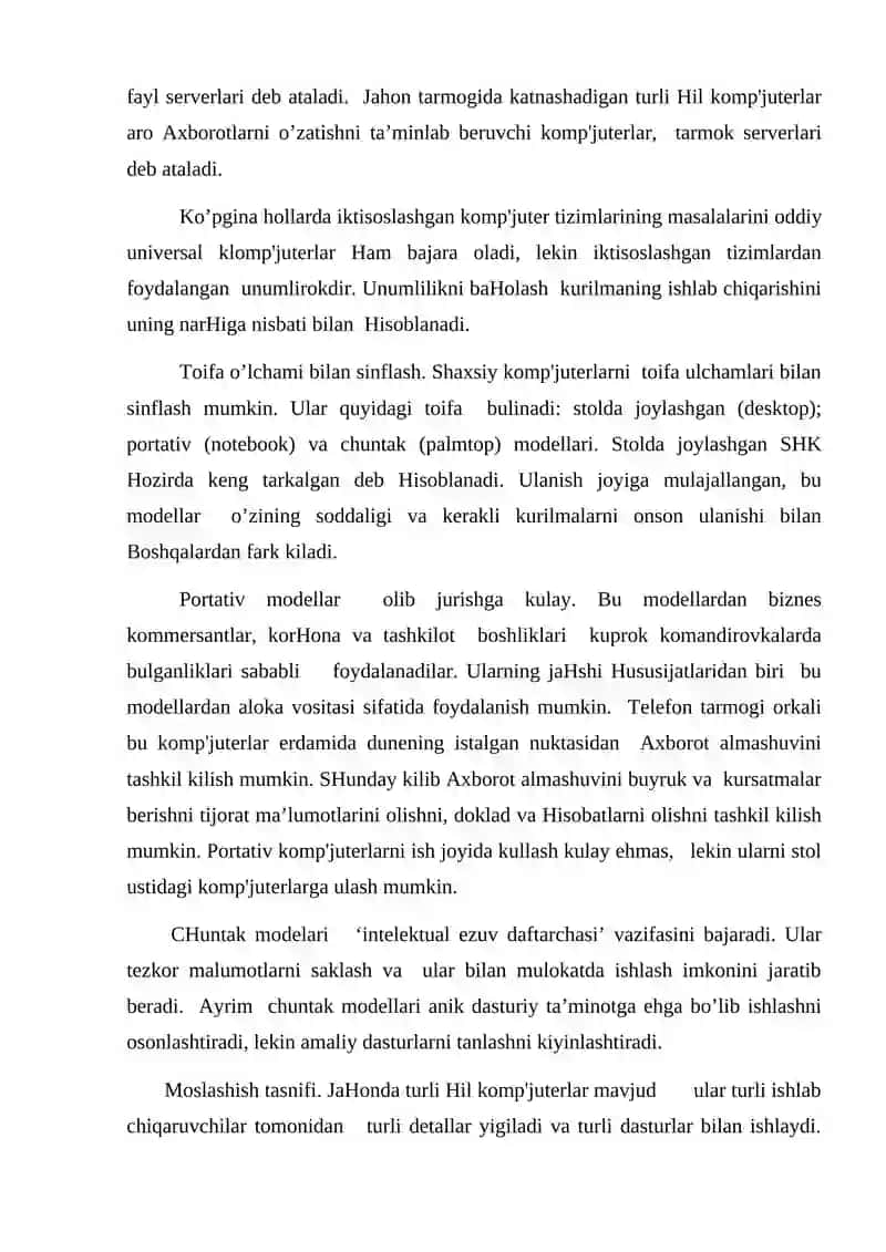 Kompyuterning texnik va dasturiy ta'minoti 4