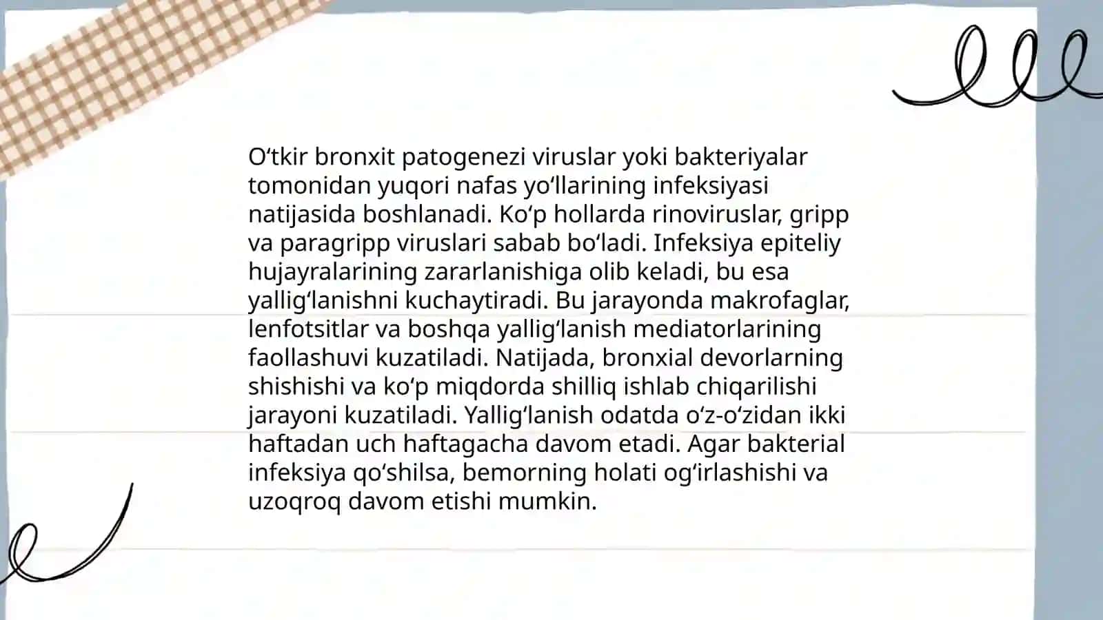 Oʼtkir va surunkali bronxitlar 4