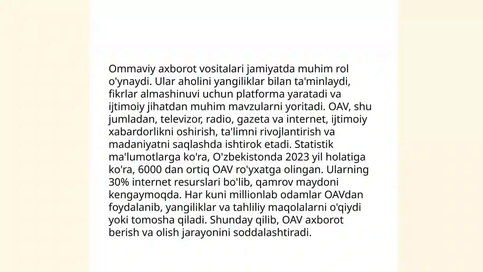 Ommaviy axborot vositalarining huquqiy asoslari 4
