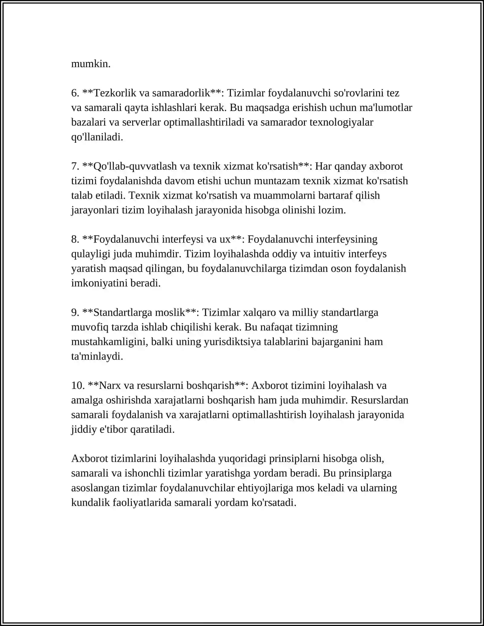 Axborot tizimlarini loyihalashtirish va uning asosiy bosqichlari 4