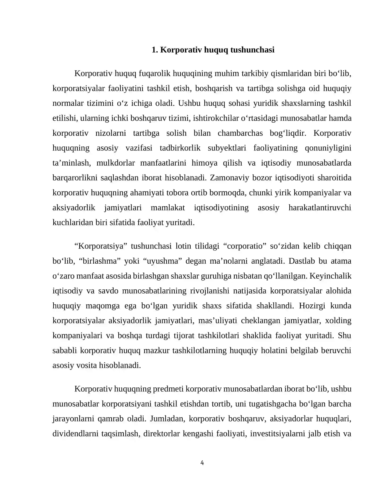 Korporativ huquq rivojlanishining qiyosiy va tarixiy jihatlari 4