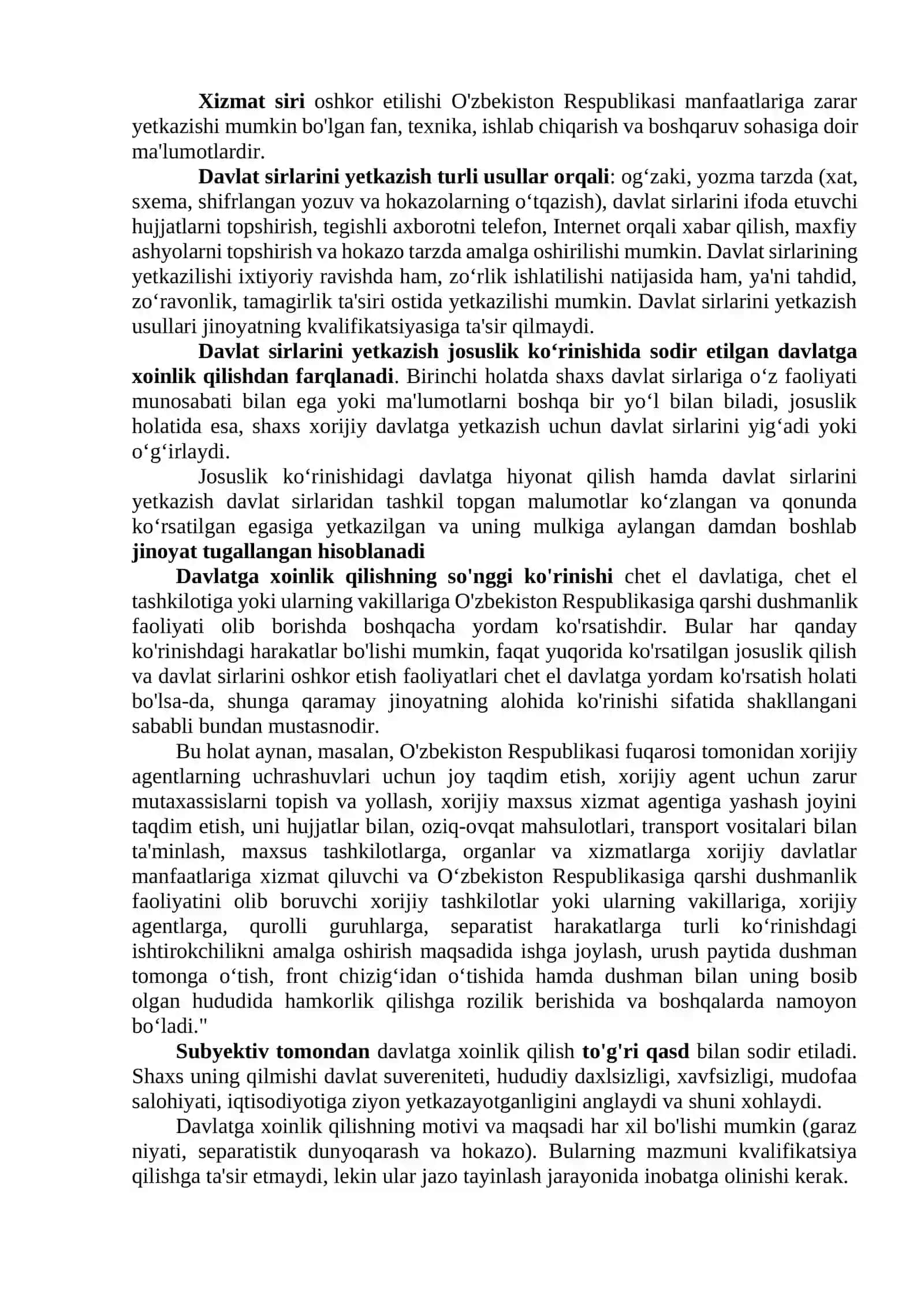 Tinchlik va insoniyatning xavfsizligiga qarshi jinoyatlaming tavsifi va turlari 4