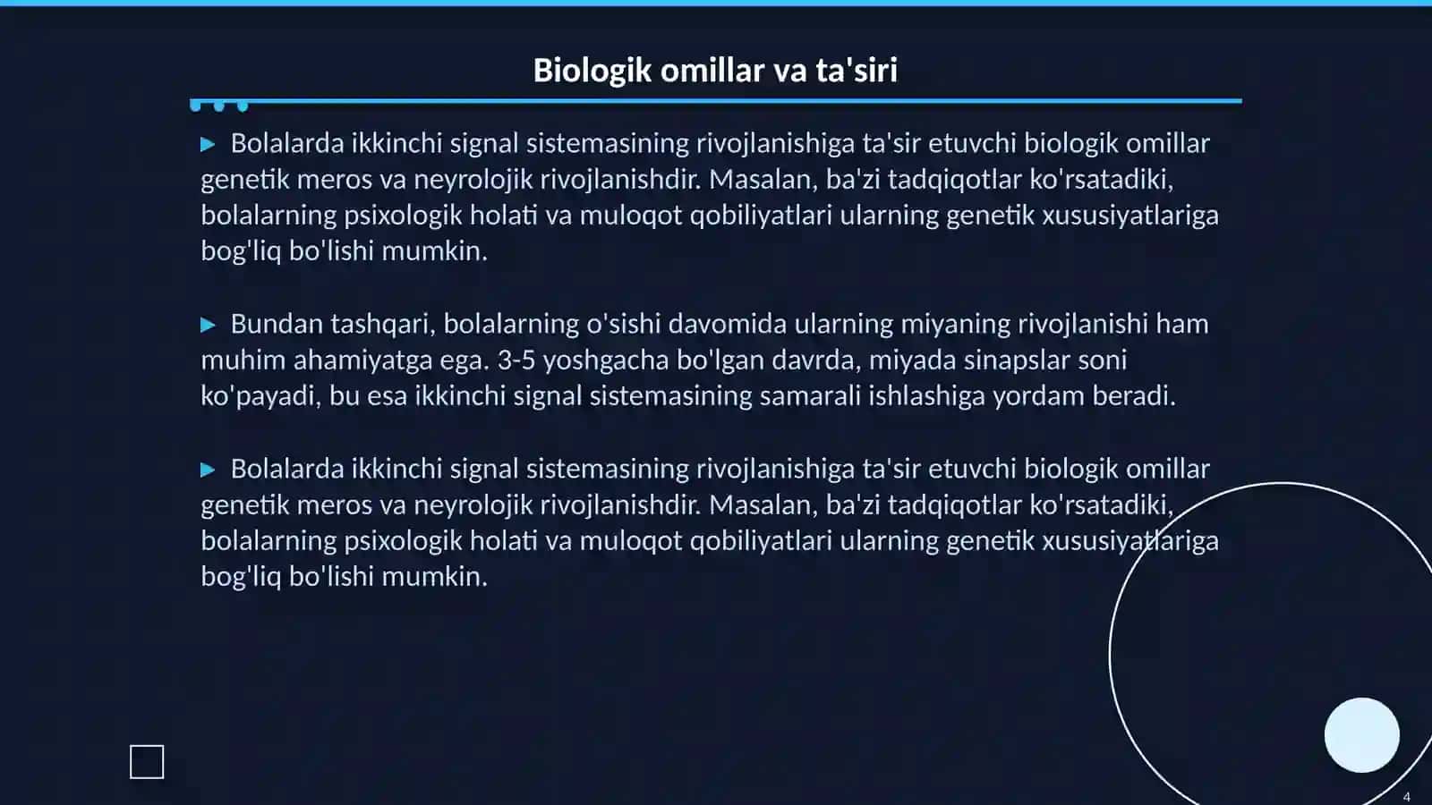 Ikkinchi signal sistemasi rivojlanishi 4