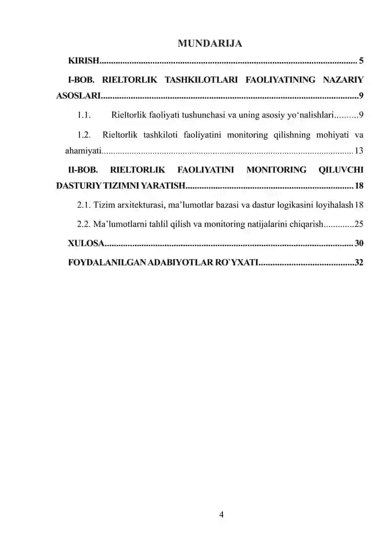 Rieltorlik tashkiloti faoliyatini monitoring qiluvchi tizim 4