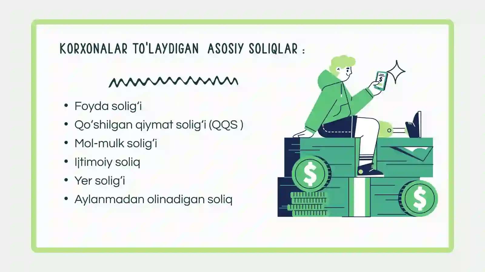 SOLIQ YUKINING KORXONA MOLIYAVIY NATIJALARIGA TAʼSIRINI BAHOLASH VA OPTIMALLASHTIRISH BOʻYICHA TAKLIFLAR ISHLAB CHIQISH 4