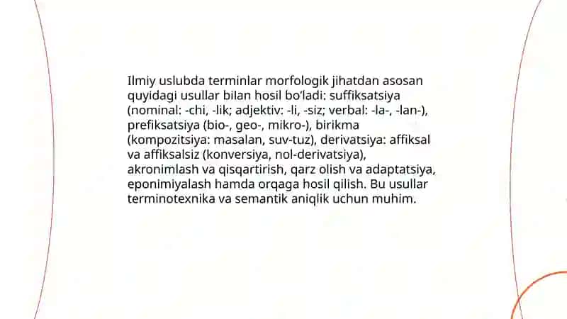 Ilmiy uslub va rasmiy=idoraviy uslublarning leksik grammatik xususiyatlari 4