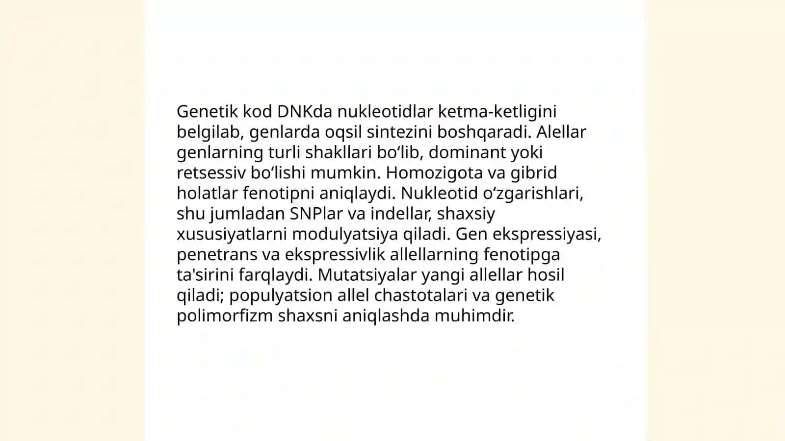 Shaxsni tasdiqlovchi genotipik va fenotipik faktorlar 4