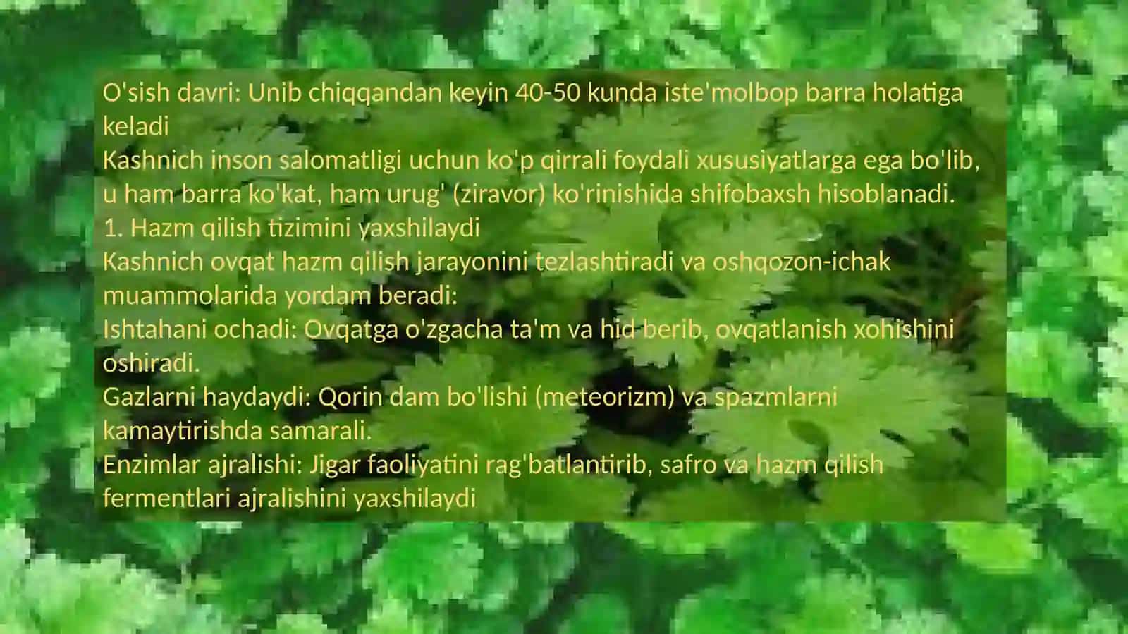 kashnich biologiyasi va yetishtirish texnalogiyasi 4