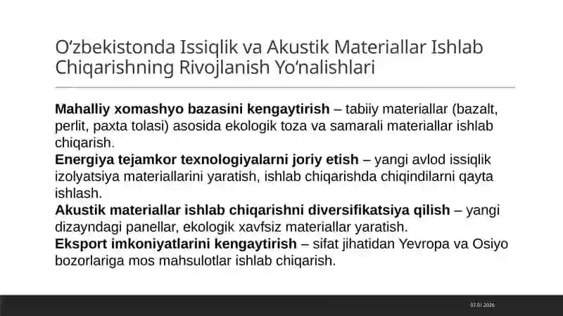 Issiqlik Izolyatsiyasi Materiallarini Ishlab Chiqarish 4