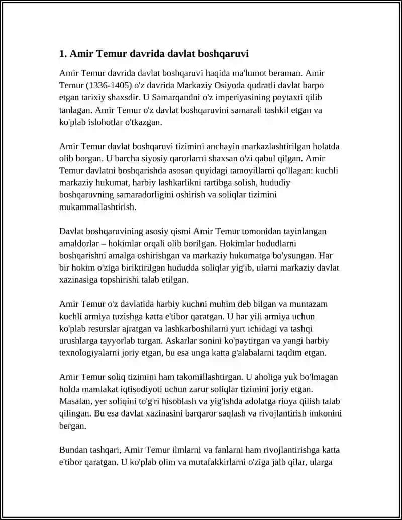 AMIR TEMUR BUYUK DAVLAT ARBOBI 4