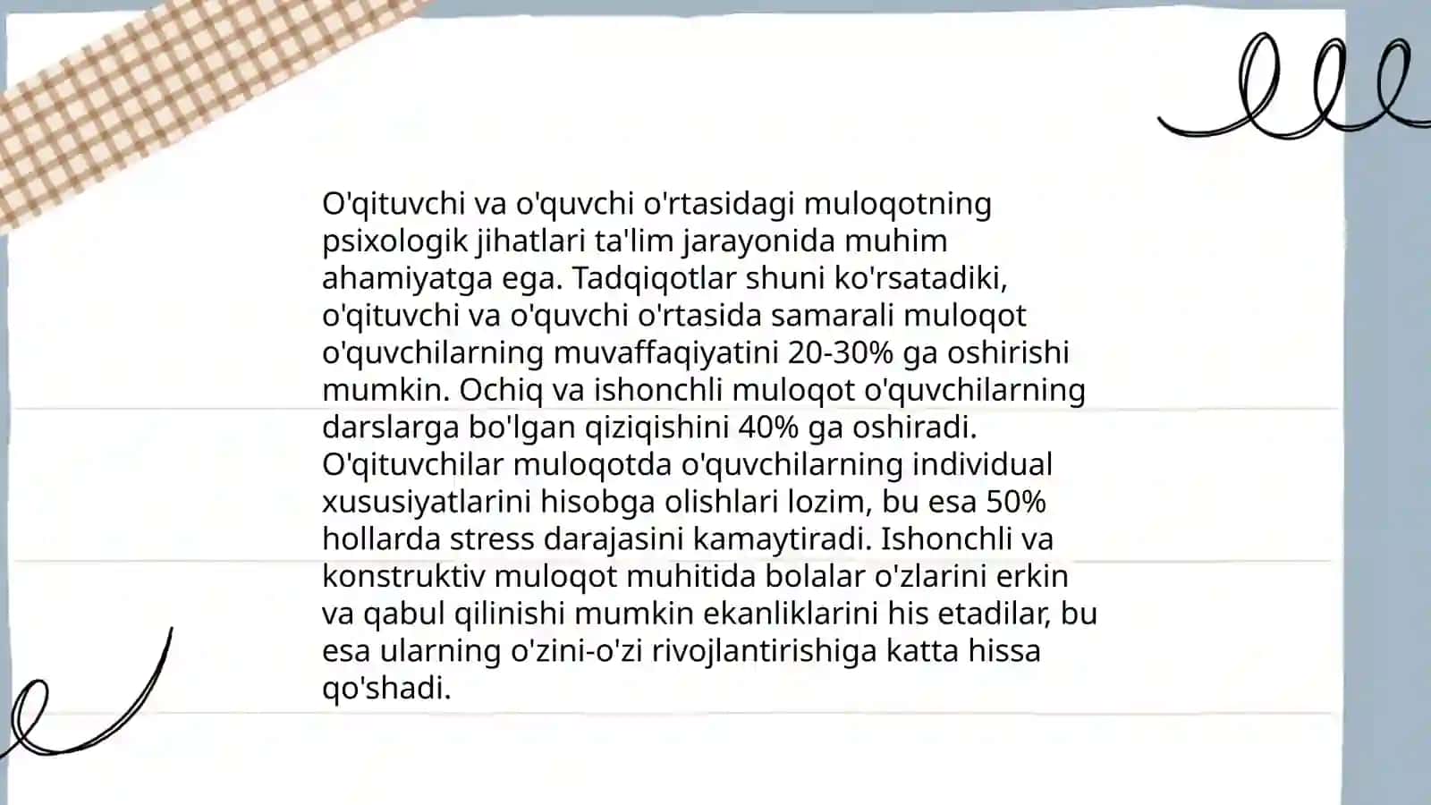 O'qituvchi kasbiy faoliyatida muloqot madaniyati va psixologiyasi 4