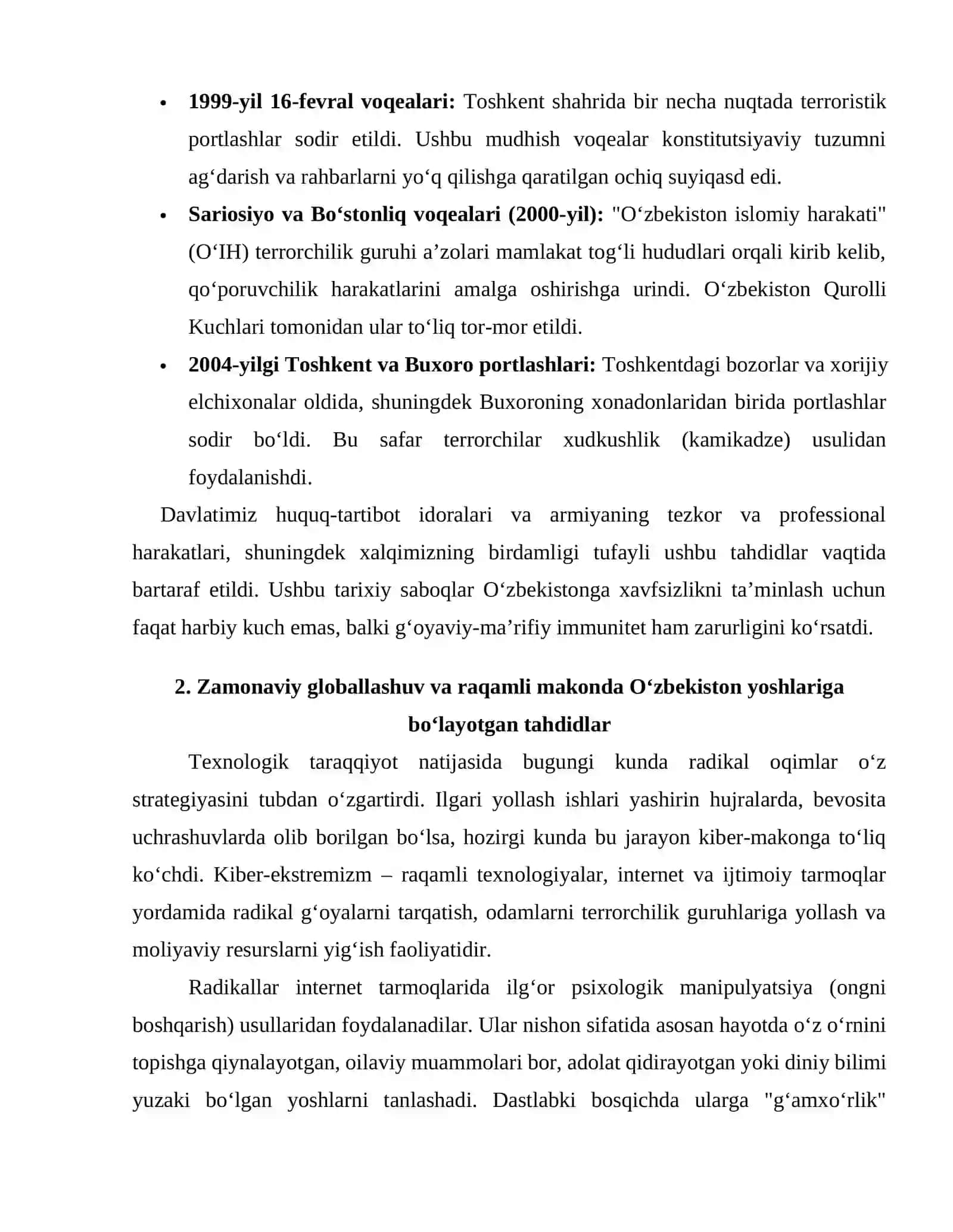 ZAMONAVIY JAMIYATDA DINIY EKSTREMIZM VA TERRORIZMNING XAVFI 4