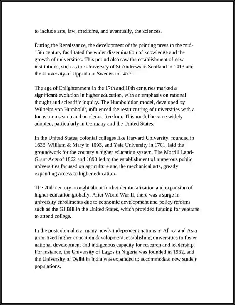 Historical Development of Higher Education Systems 4