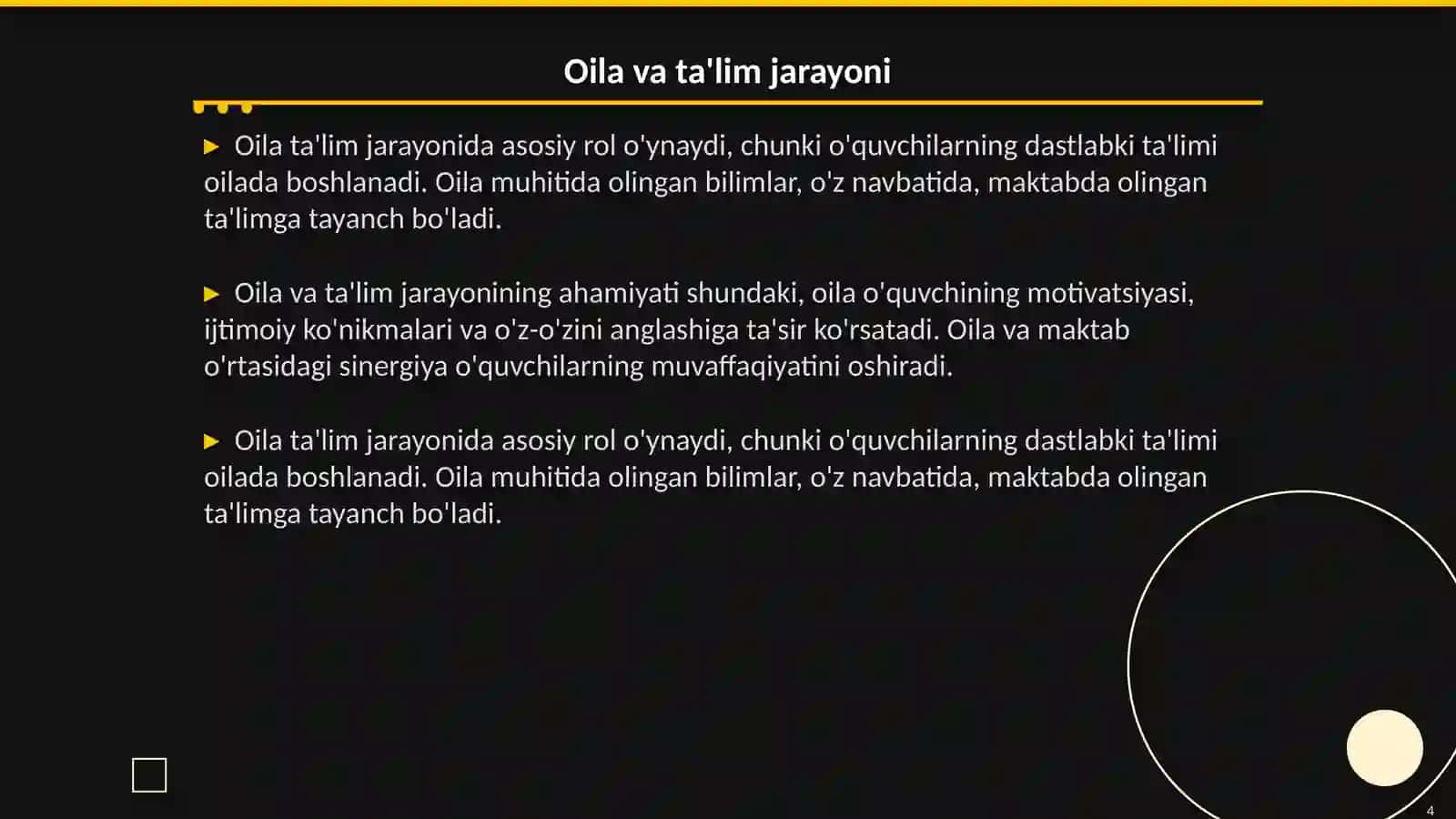 Oʻqituvchilarni oʻquvchilar oilalari bilan ishlash shakllari va usullari 4