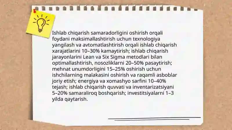 Mamlakatni modernizatsiyalash sharoitida korxona foydasi va uni maksimallashtirish yoʻllari 4