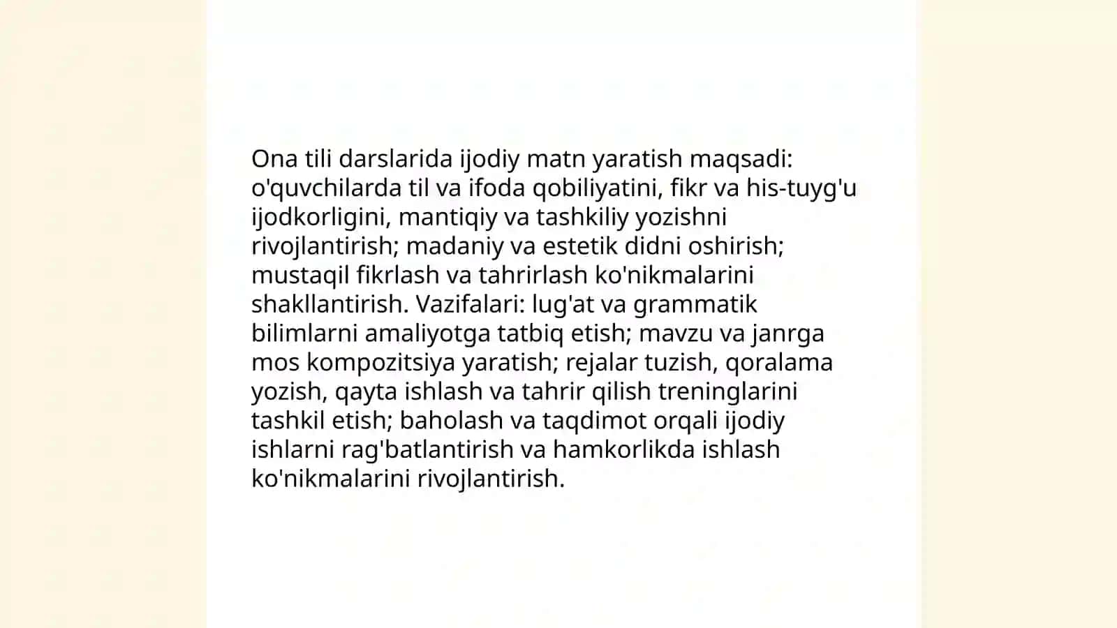 Ijodiy yozishni o'rgatishning pedagogik asoslari 4