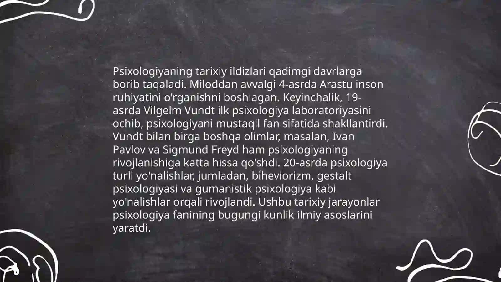 Umumiy psixologiyaning mustaqil fan sifatida vujudga kelishi,uning rivojlanish tarixi va hozirgi holati 4