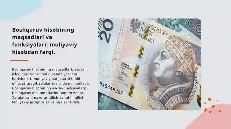 Buxgalteriya hisobini moliyaviy hisob va boshqaruv hisobga ajratish 4