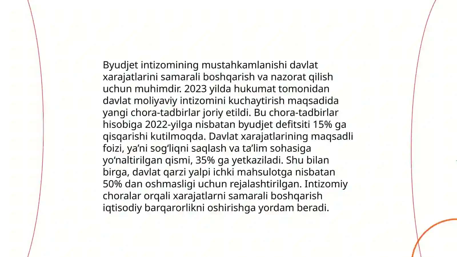Byudjet tizimini decentralizatsiyalash muhiti 4