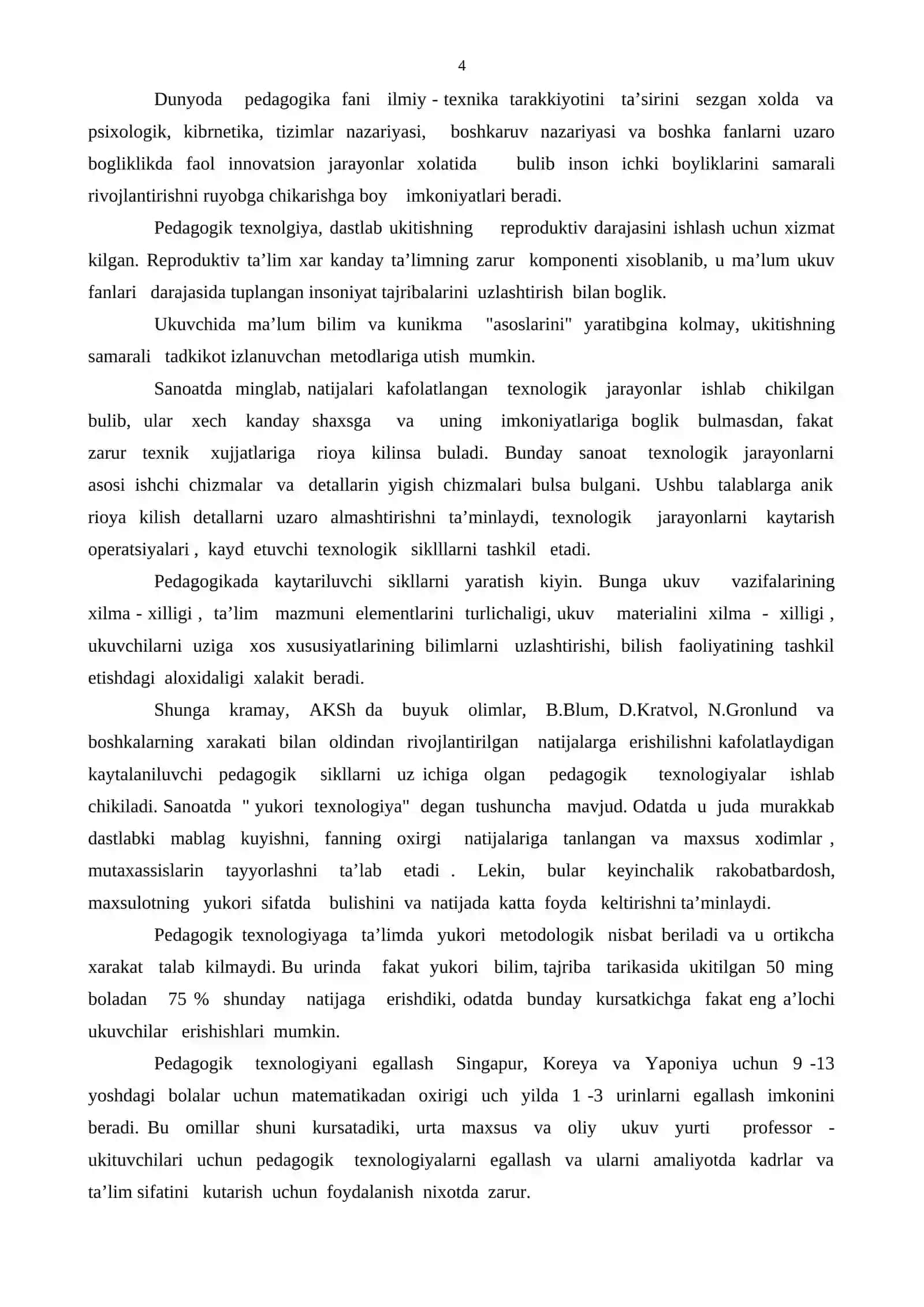 PEDAGOGIK TEXNOLOGIYANING ILMIY NAZARIY VA PEDAOGIK ASOSLARI 4