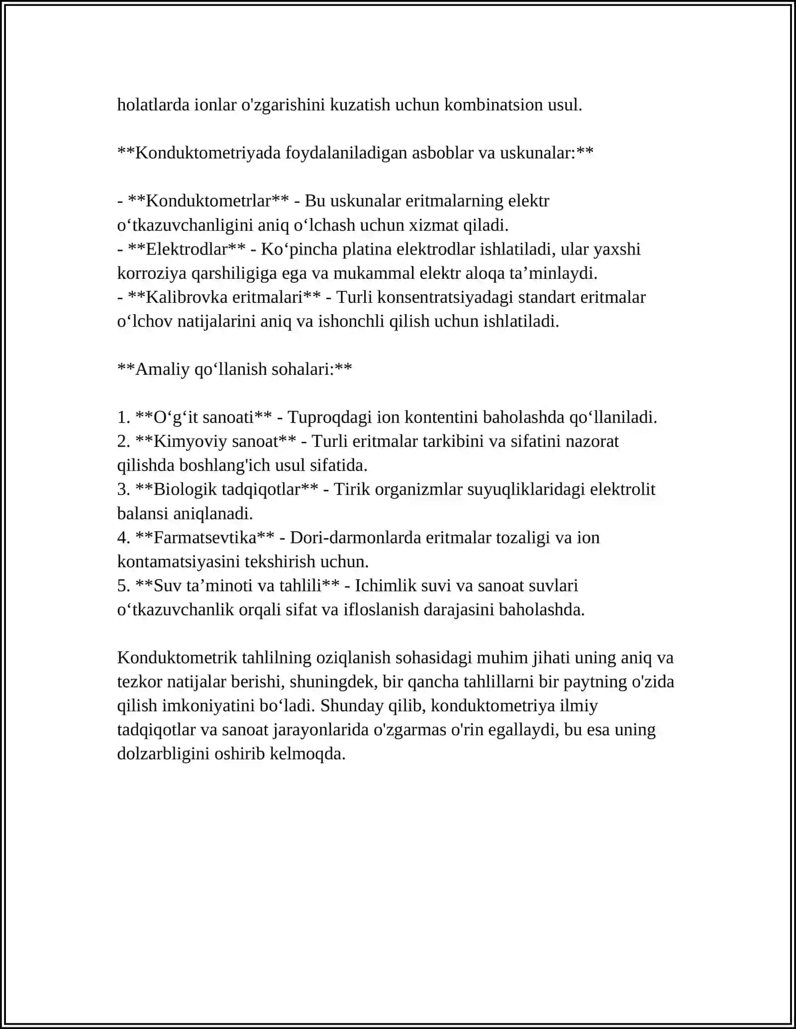 TAHLILNING KONDUKTOMETRIK USULLARI QO'LLANISHI QANDAY OLIB BORILADI 4