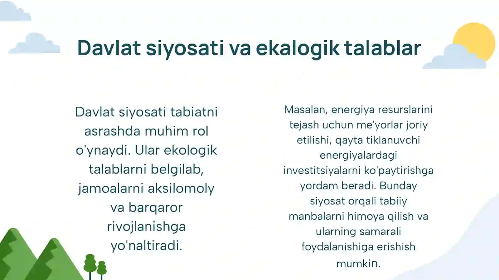 Ekologik talablar 4