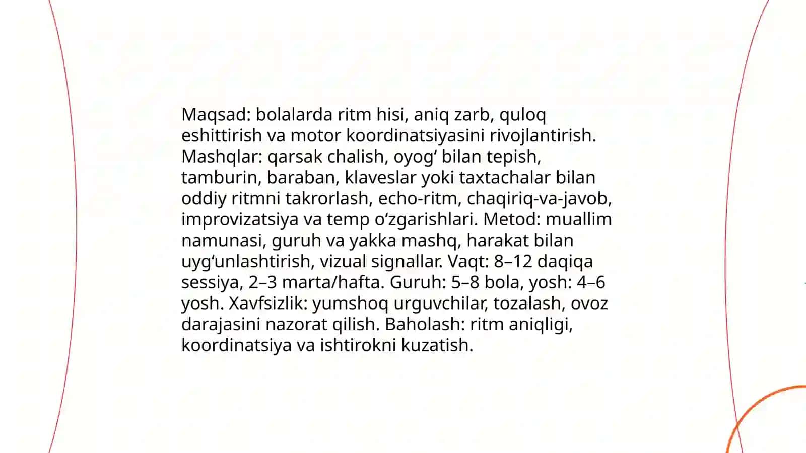 Maktabgacha tayarlov guruhda musiqa mashg'ulotlari 4