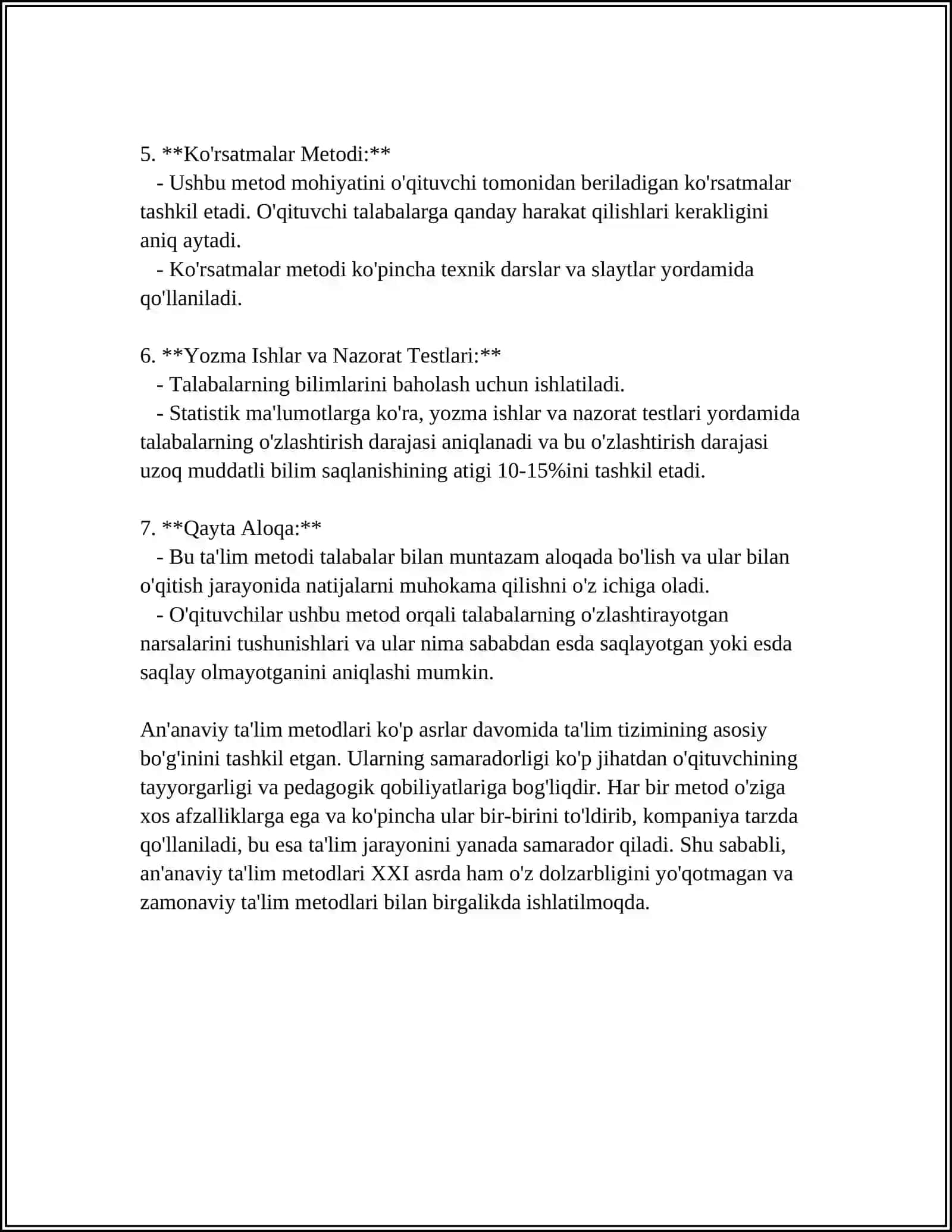 TAʼLIM METODLARI 4