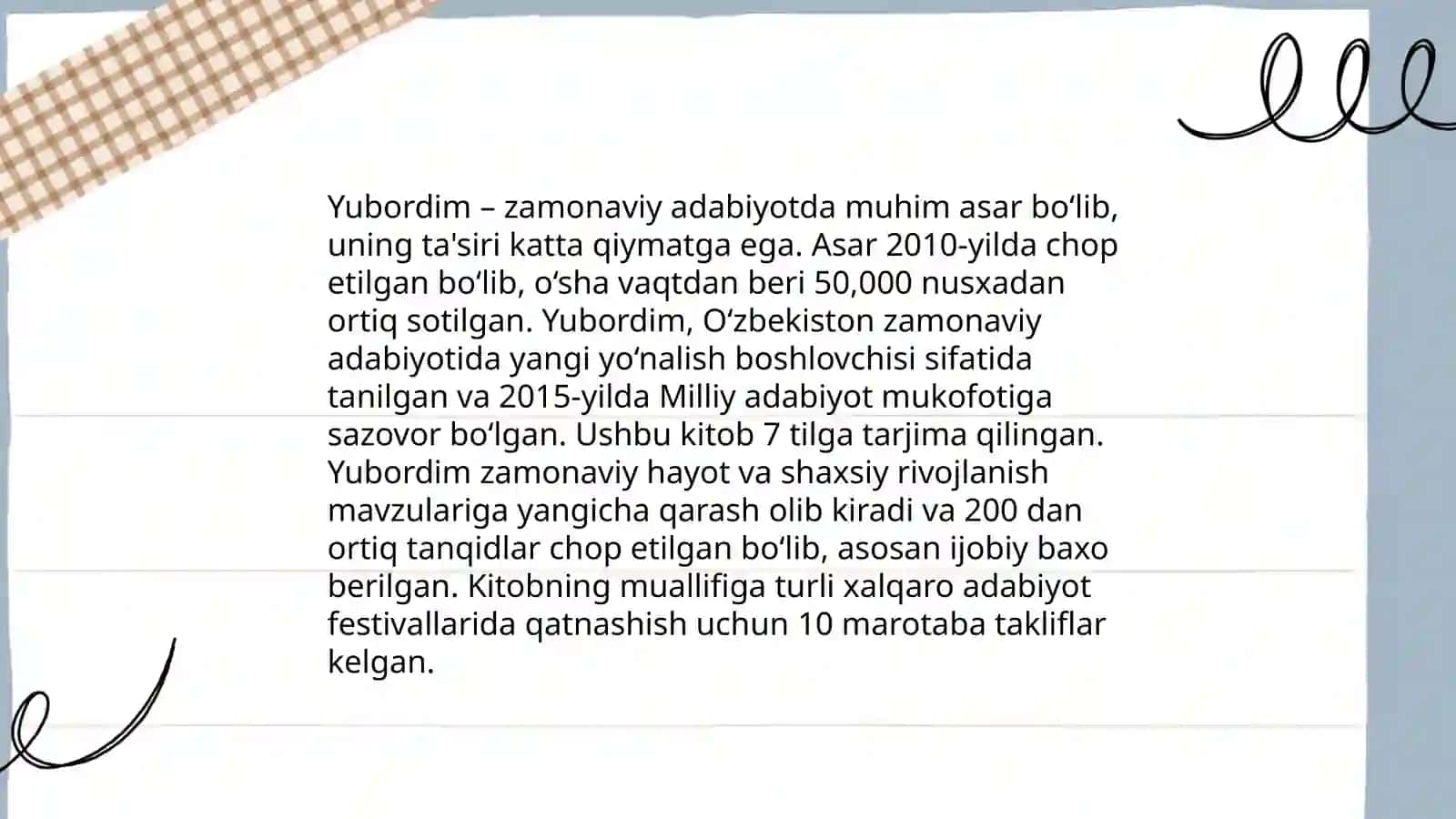 Yubordim - She'riyatda obrazlar 4