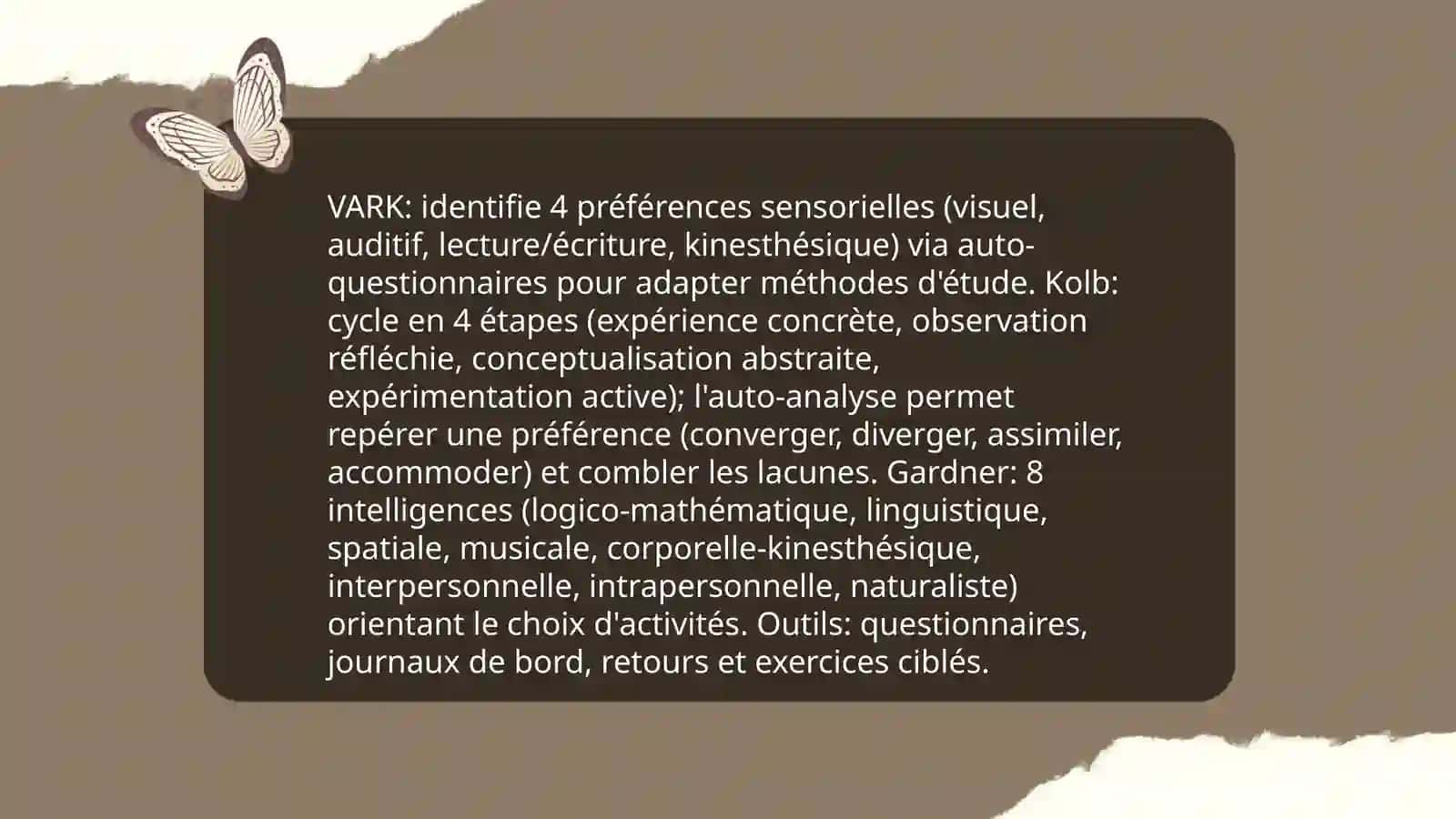 Analyse de ses propres styles d’apprentissage 4